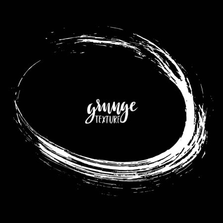 Grunge vector frame. Watercolor background. Hand drawn texture. Abstract round shapeのイラスト素材