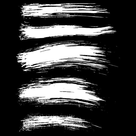 Black ink vector brush strokes background. Vector illustration. Grunge texture.のイラスト素材