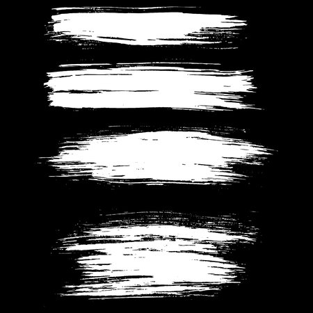 Black ink vector brush strokes background. Vector illustration. Grunge texture.のイラスト素材