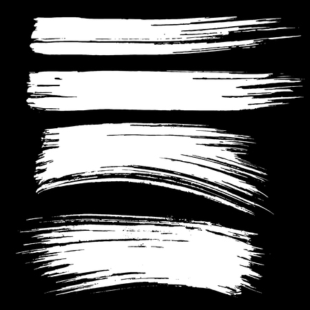 Black ink vector brush strokes background. Vector illustration. Grunge texture.のイラスト素材
