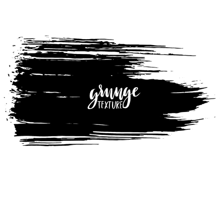 Black ink vector brush strokes background. Vector illustration. Grunge texture.のイラスト素材