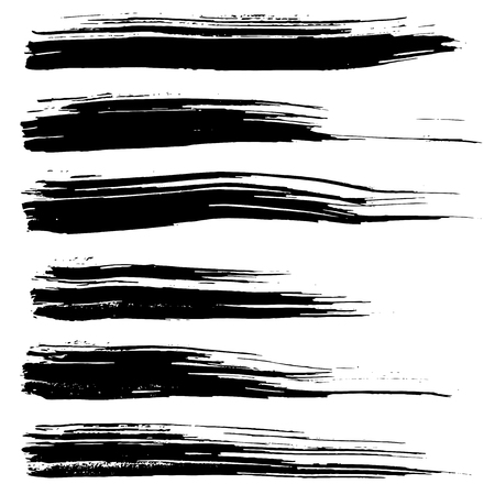 Ink vector brush strokes background. Vector illustration. Grunge texture.のイラスト素材