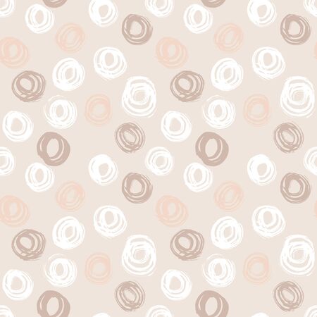 Seamless pattern with hand drawn grunge circles. Ink illustration.の写真素材