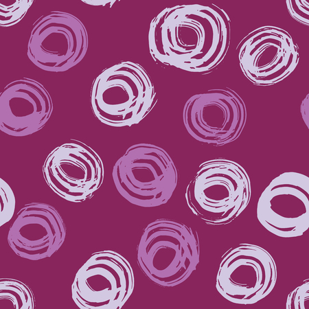 Seamless pattern with hand drawn grunge circles. Ink illustration.のイラスト素材