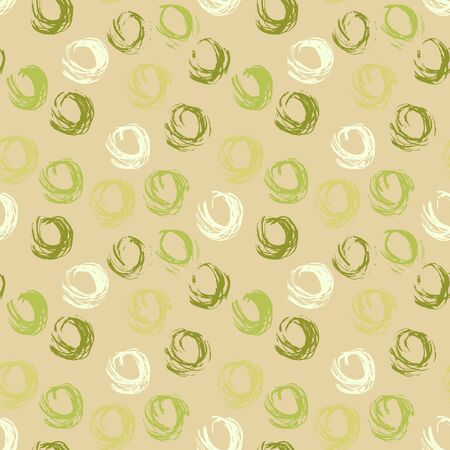 Seamless pattern with hand drawn grunge circles. Ink illustration.のイラスト素材