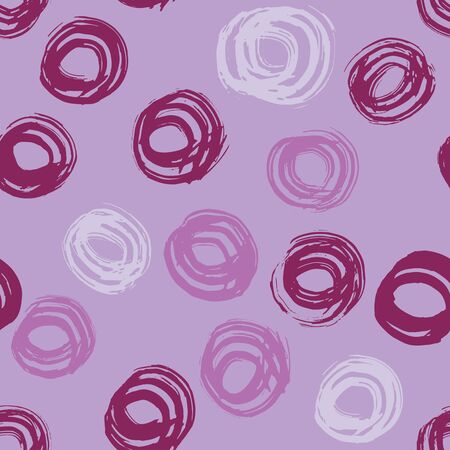 Seamless pattern with hand drawn grunge circles. Ink illustration.のイラスト素材