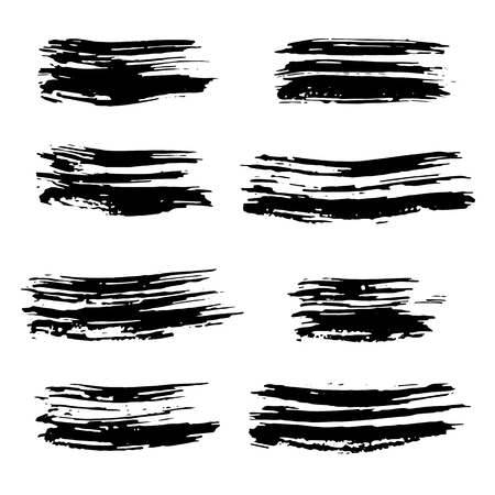 Ink vector brush strokes background. Vector illustration. Grunge texture.のイラスト素材