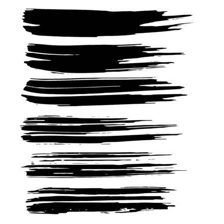 Ink vector brush strokes background. Vector illustration. Grunge texture.のイラスト素材