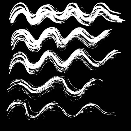 Ink vector brush strokes background. Vector illustration. Grunge wave texture.のイラスト素材