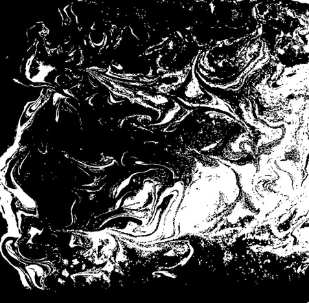 Black and white liquid texture, watercolor hand drawn marbling illustration, abstract background.のイラスト素材