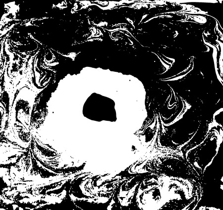Black and white liquid texture, watercolor hand drawn marbling illustration, abstract background.のイラスト素材
