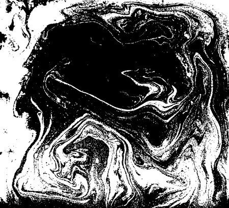 Black and white liquid texture, watercolor hand drawn marbling illustration, abstract background.のイラスト素材