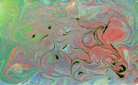 Colorful liquid texture. Hand drawn marbling background. Ink marble abstract patternの写真素材