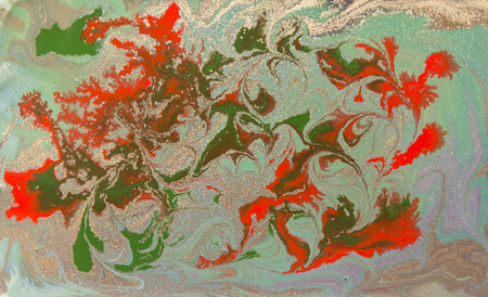 Colorful liquid texture. Hand drawn marbling background. Ink marble abstract patternの写真素材