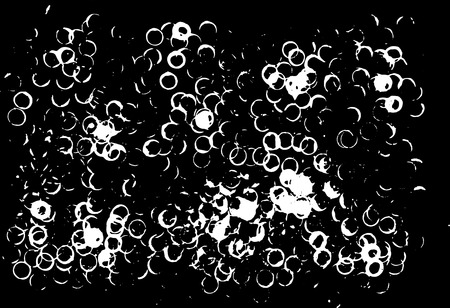 Round dots stamp frame with empty space for your text. Circle shape. Grunge textureのイラスト素材