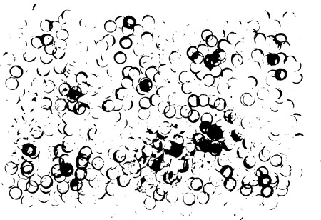 Round dots stamp background. Circle shape. Grunge texture. Ink pattern.のイラスト素材