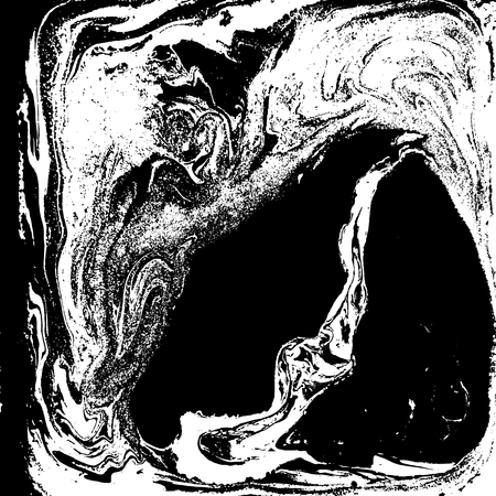 Black and white liquid texture, watercolor hand drawn marbling illustration, abstract background.の写真素材