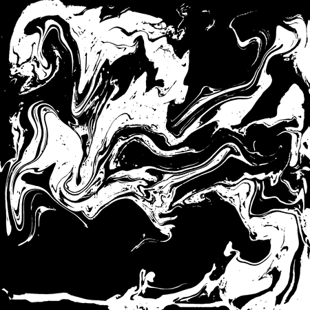Black and white liquid texture, watercolor hand drawn marbling illustration, abstract background.の写真素材
