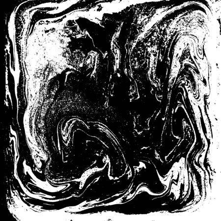 Black and white liquid texture, watercolor hand drawn marbling illustration, abstract background.の写真素材