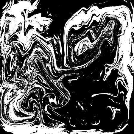 Black and white liquid texture, watercolor hand drawn marbling illustration, abstract background.の写真素材