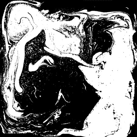 Black and white liquid texture, watercolor hand drawn marbling illustration, abstract background.の写真素材