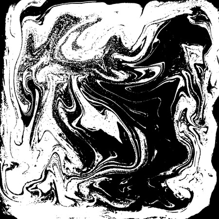 Black and white liquid texture, watercolor hand drawn marbling illustration, abstract background.の写真素材