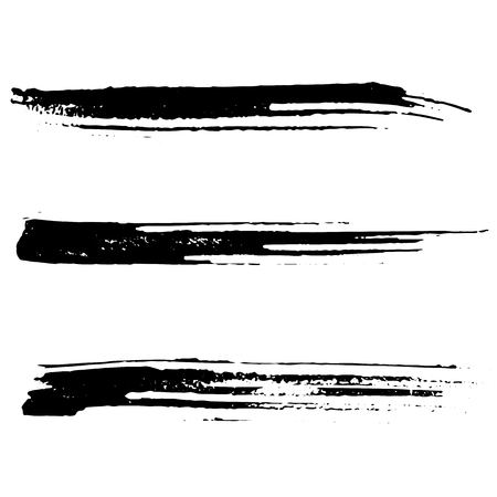 Ink vector brush strokes. Vector illustration. Grunge hand drawn watercolor texture.のイラスト素材