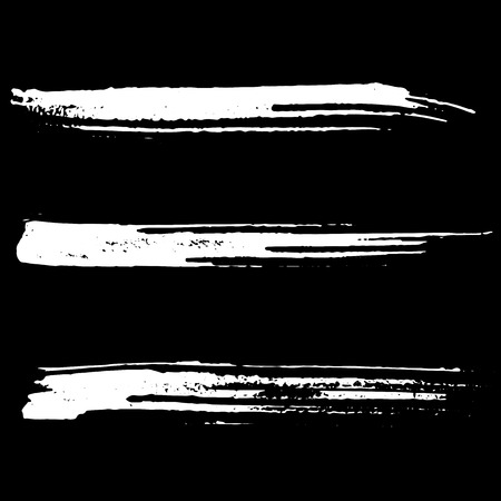 Set of ink vector brush strokes. Vector illustration. Grunge hand drawn watercolor texture.のイラスト素材