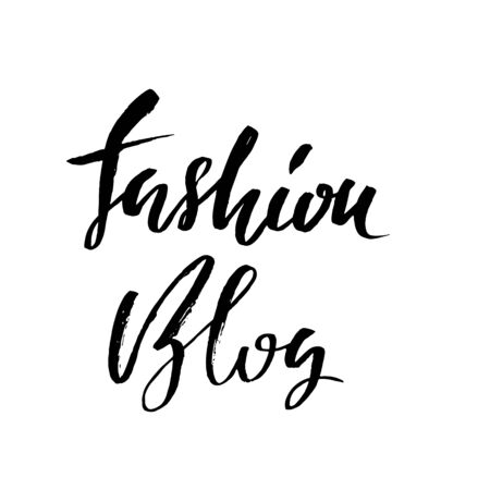 Vector illustration handwritten calligraphy poster. Fashion blog lettering for of social media content. Vector illustration.のイラスト素材