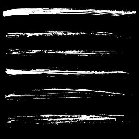 Set of ink vector brush strokes. Vector illustration. Grunge hand drawn watercolor texture.のイラスト素材