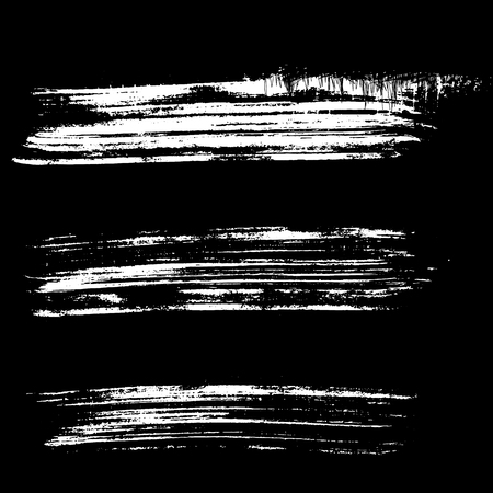 Set of ink vector brush strokes. Vector illustration. Grunge hand drawn watercolor texture.のイラスト素材