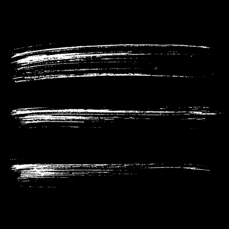 Set of ink vector brush strokes. Vector illustration. Grunge hand drawn watercolor textureのイラスト素材