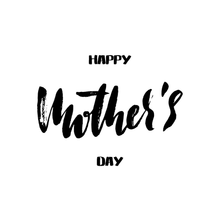 Happy Mother's Day greeting card. Handwritten lettering. Vector calligraphy inscriptionのイラスト素材