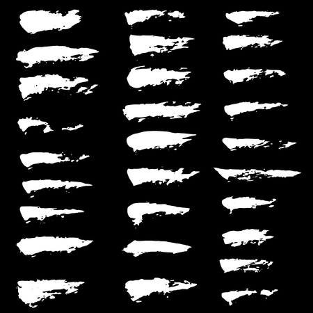 Set of ink vector brush strokes. Vector illustration. Grunge hand drawn watercolor texture.のイラスト素材