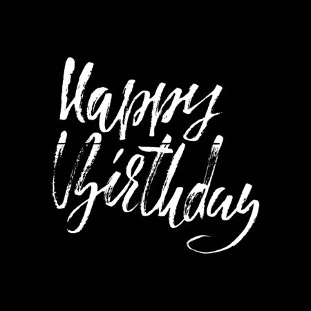 Happy birthday lettering for invitation and greeting card, prints and posters.のイラスト素材