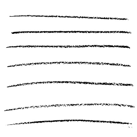 Vector chalked handmade lines. Chalk hand drawn strokes. Vector handdrawn illustration.のイラスト素材