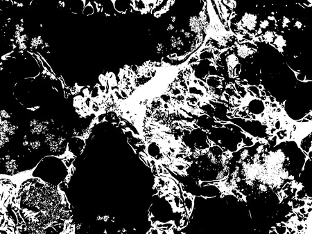 Black and white liquid texture, watercolor hand drawn marbling illustration, abstract vector backgroundのイラスト素材