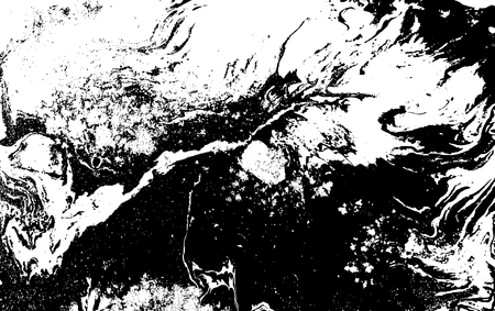 Black and white liquid texture, watercolor hand drawn marbling illustration, abstract vector backgroundのイラスト素材