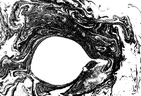 Black and white liquid texture, watercolor hand drawn marbling illustration, abstract vector backgroundのイラスト素材