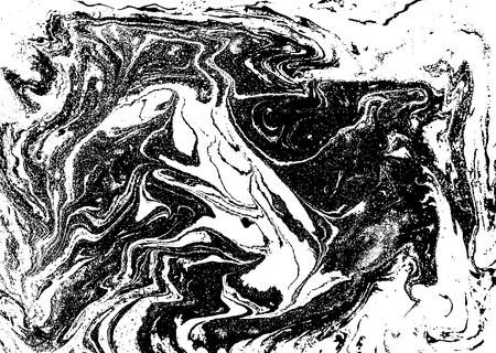 Black and white liquid texture, watercolor hand drawn marbling illustration, abstract vector backgroundのイラスト素材