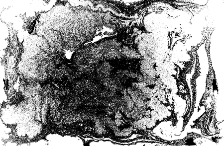 Black and white liquid texture, watercolor hand drawn marbling illustration, abstract vector backgroundのイラスト素材