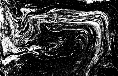 Black and white liquid texture, watercolor hand drawn marbling illustration, abstract vector backgroundのイラスト素材