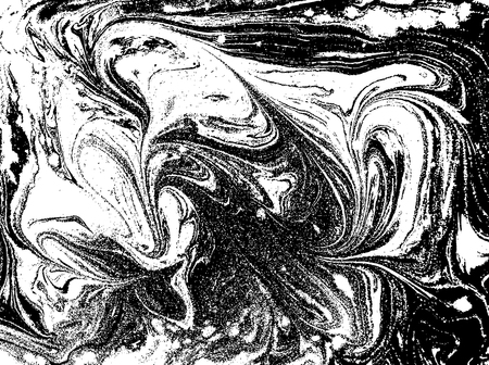 Black and white liquid texture, watercolor hand drawn marbling illustration, abstract vector backgroundのイラスト素材