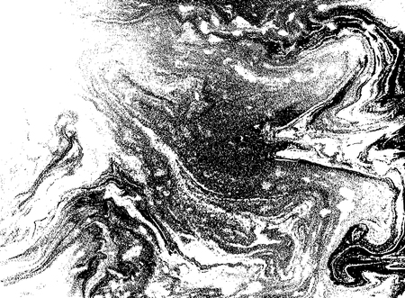 Black and white liquid texture, watercolor hand drawn marbling illustration, abstract vector backgroundのイラスト素材