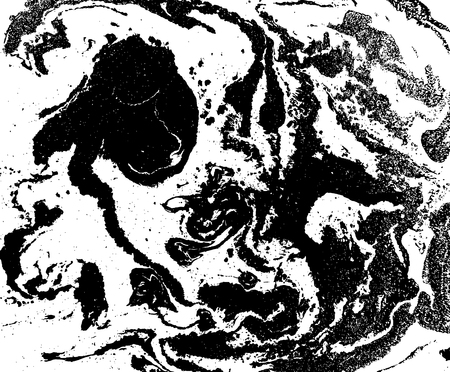 Black and white liquid texture, watercolor hand drawn marbling illustration, abstract vector backgroundのイラスト素材