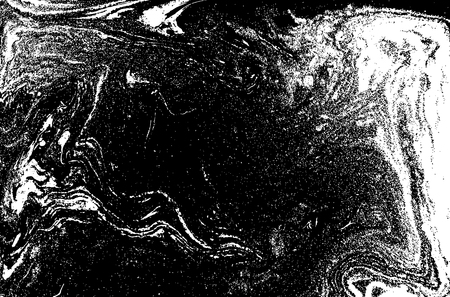 Black and white liquid texture, watercolor hand drawn marbling illustration, abstract vector backgroundのイラスト素材