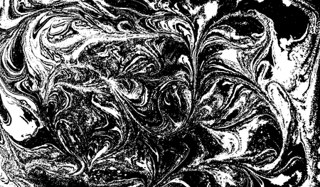 Black and white liquid texture, watercolor hand drawn marbling illustration, abstract vector backgroundのイラスト素材