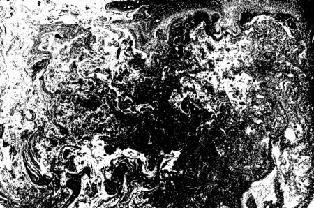 Black and white liquid texture, watercolor hand drawn marbling illustration, abstract vector backgroundのイラスト素材