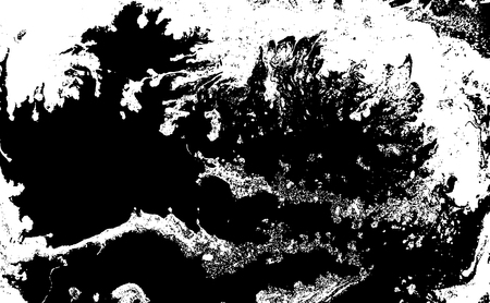 Black and white liquid texture, watercolor hand drawn marbling illustration, abstract vector backgroundのイラスト素材