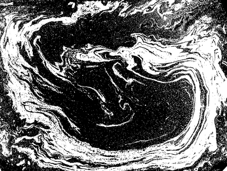 Black and white liquid texture, watercolor hand drawn marbling illustration, abstract vector backgroundのイラスト素材